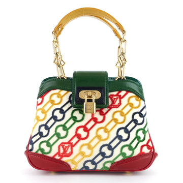 Louis Vuitto Linda Mini Monogram Charms Velvet Chains Bag