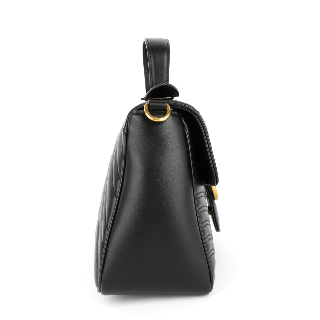 Gucci CS Marmont Small Matelassé Calfskin Top Handle Shoulder Bag
