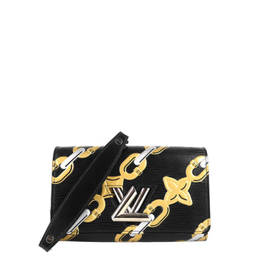 Louis Vuitto Chain Flower Print Twist Epi Leather Wallet on Chain Bag