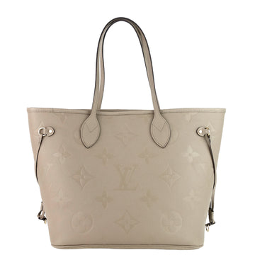 Louis Vuitto Neverfull MM Monogram Empreinte Leather Giant Bag with Pouch