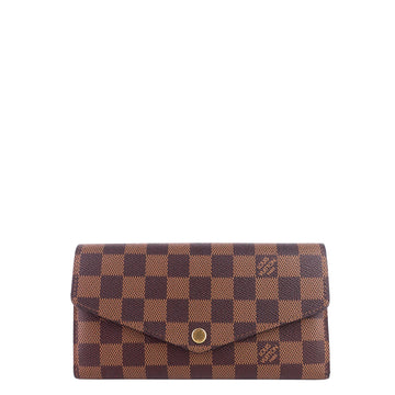 Louis Vuitto Sarah Damier Ebene Canvas Wallet