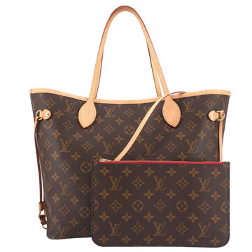 Louis Vuitto Neverfull MM Monogram Canvas Tote Bag with Pochette