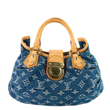 Louis Vuitto Pleaty Small Monogram Denim Canvas Bag