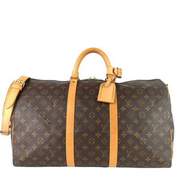 Louis Vuitto Keepall 50 Bandoulière Monogram Canvas Bag