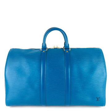 Louis Vuitto Keepall 45 Blue Epi Leather Bag