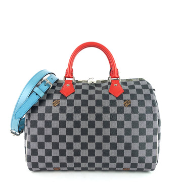 Louis Vuitto Speedy 30 Bandoulière Black White Damier Canvas Bag