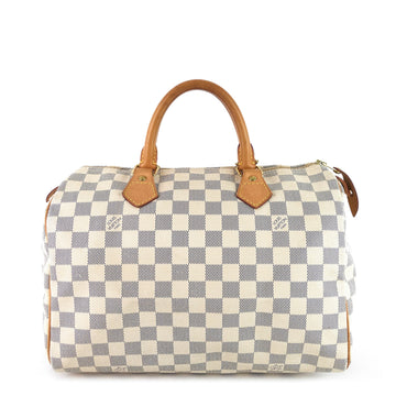 Louis Vuitto Speedy 30 Damier Azur Canvas Handbag