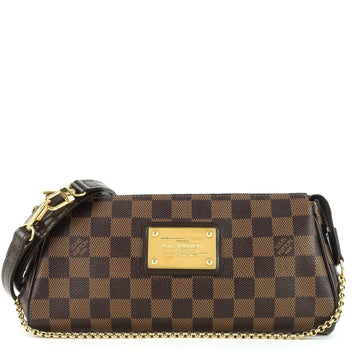 Louis Vuitto Eva Damier Ebene Canvas Crossbody Bag