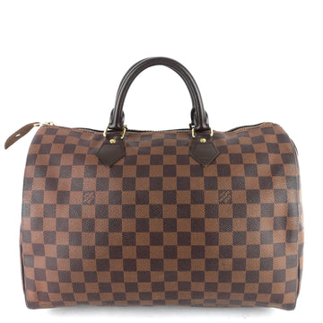 Louis Vuitto Speedy 35 Damier Ebene Canvas Bag