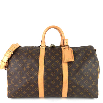 Louis Vuitto Keepall 45 Bandouliere Monogram Canvas Bag