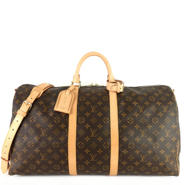 Louis Vuitto Keepall 55 Bandoulière Monogram Canvas Bag