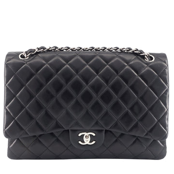 Chanel Classic Maxi Single Flap Lambskin Leather Bag