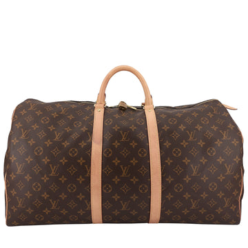 Louis Vuitto Keepall 55 Monogram Canvas Travel Bag