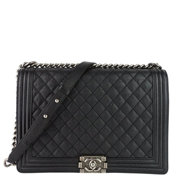 Chanel Boy Flap Large Quilted Calfskin Leather Bag