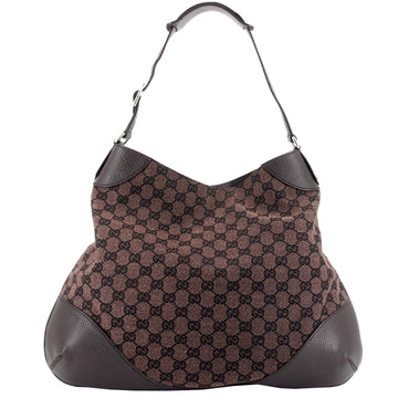 Gucci Brown CS Canvas Hobo Bag