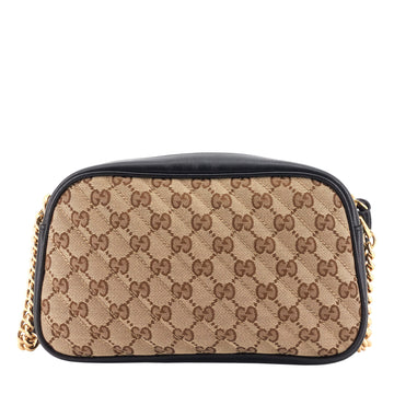 Gucci Marmont Small CS Canvas Chain Shoulder Bag