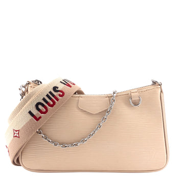 Louis Vuitto Easy Pouch On Strap Quartz Epi Leather Bag