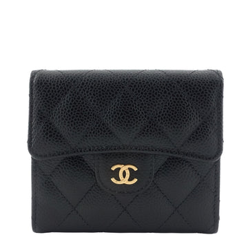 Chanel Trifold Caviar Leather Wallet