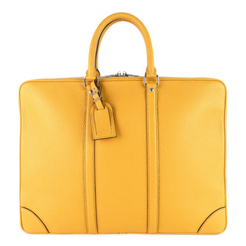 Louis Vuitto Porte-Documents Voyage PM Yellow Taurillon Leather Briefcase Bag