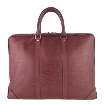 Louis Vuitto Porte-Documents Voyage Burgundy Epi Leather Briefcase Bag