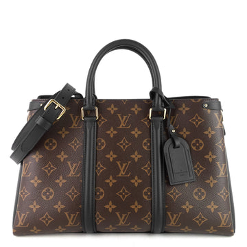 Louis Vuitto Soufflot MM Monogram Canvas and Coloured Leather Bag