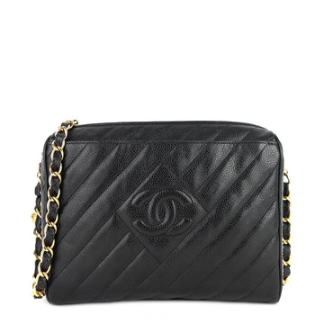 Chanel Quilted Caviar Leather CC Camera Bag