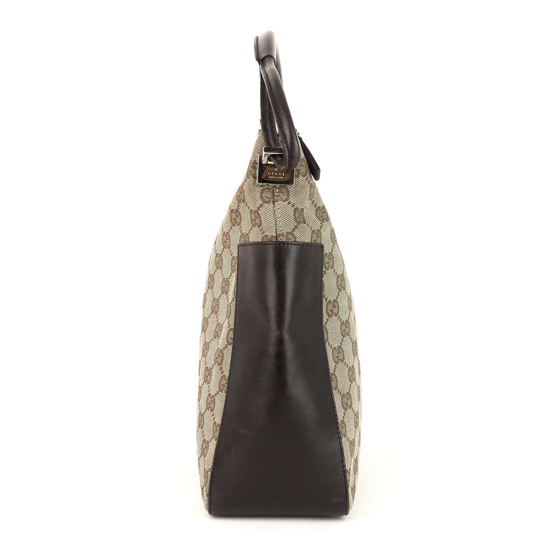 Gucci CS Canvas and Leather Shoulder Bag