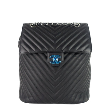 Chanel Urban Spirit Large Chevron Calfskin Backpack Bag