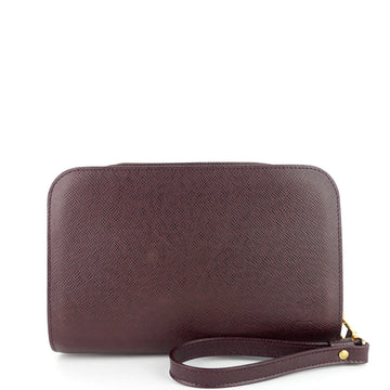 Louis Vuitto Pochette Baikal Acajou Taiga Leather Bag