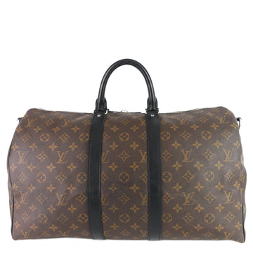 Louis Vuitto Keepall 45 Bandoulière Macassar Monogram Canvas Bag