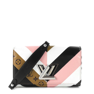 Louis Vuitto Twist Leather and Reverse Monogram Wallet on Chain Bag