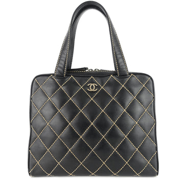 Chanel Surpique Top Handles Calfskin Leather Bowler Bag