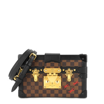 Louis Vuitto Petite Malle Damier Ebene Cavas Bag