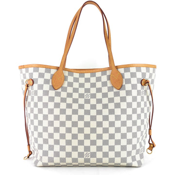 Louis Vuitto Neverfull MM Damier Azur Canvas Bag