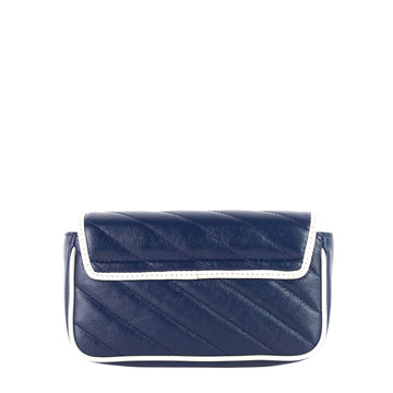 Gucci CS Marmont Diagonal Torchon Super Mini Leather Bag