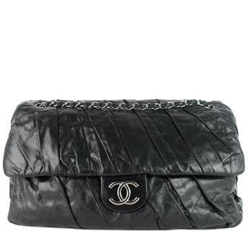 Chanel Twisted Flap Maxi Glazed Calfskin Leather Bag