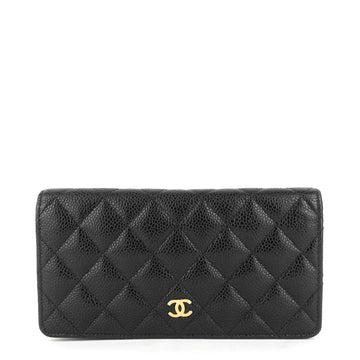 Chanel L-Yen Caviar Leather Wallet