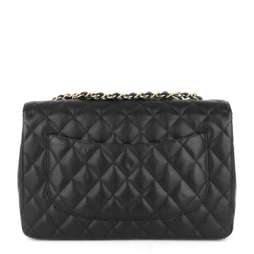 Chanel Classic Single Flap Jumbo Caviar Leather Bag