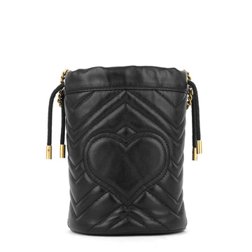 Gucci CS Marmont Leather Mini Bucket Bag