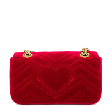 Gucci CS Marmont Mini Chevron Velvet Bag