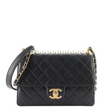 Chanel Chic Pearls Mini Lambskin Leather Bag
