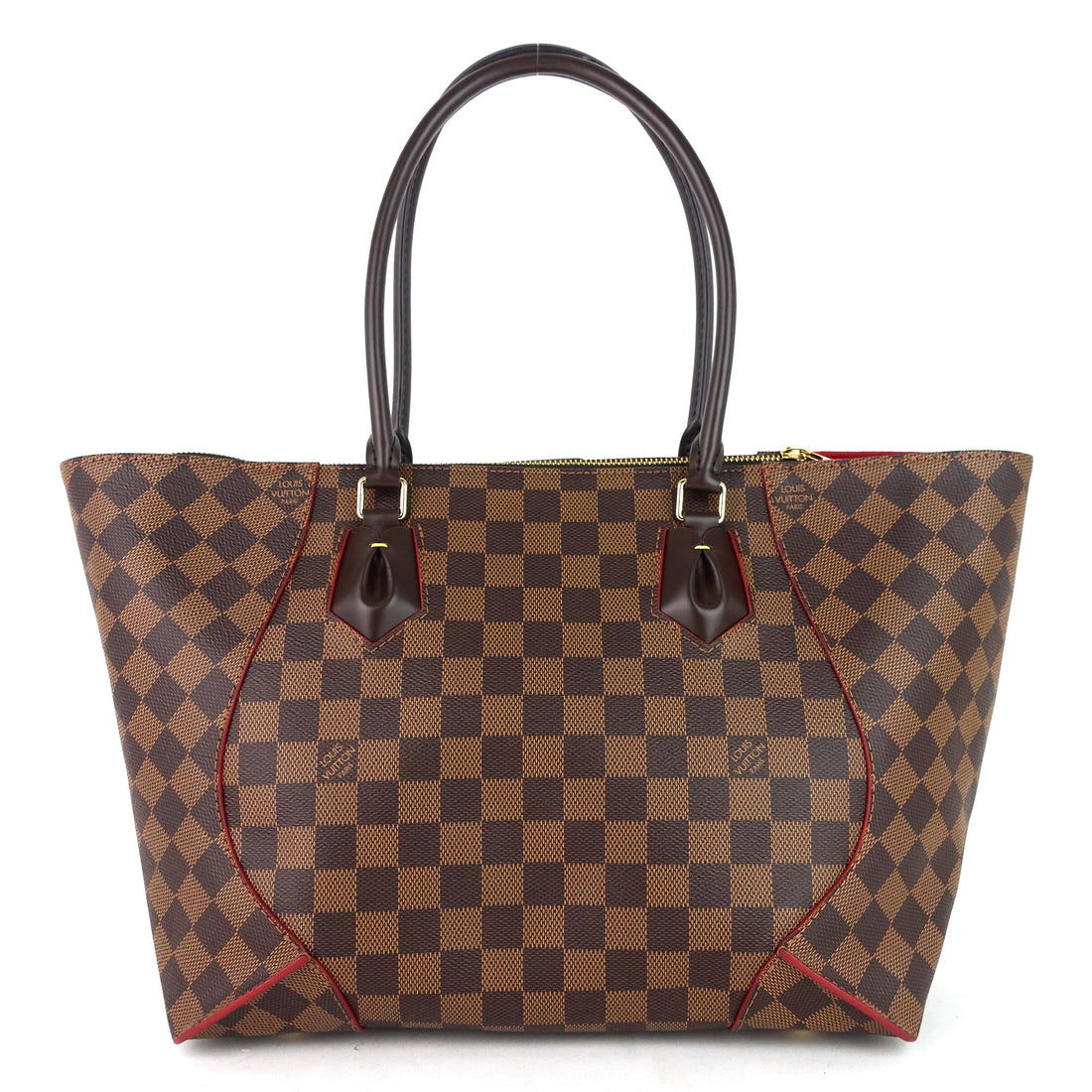 Louis Vuitto Caissa MM Damier Ebene Canvas Tote Bag