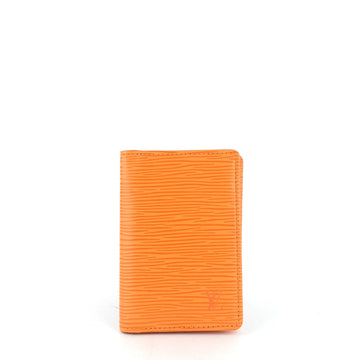 Louis Vuitto Orange Epi Leather Card Holder