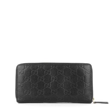 Gucci Zip Around Continental Guccissima Leather Wallet