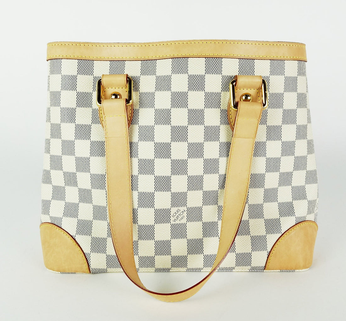Louis Vuitto Hampstead PM Damier Azur Canvas Tote Bag