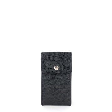 Louis Vuitto Porte Cles Badge Ardoise Taiga Leather Pouch Keychain