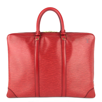 Louis Vuitto Porte-Documents Voyage Red Epi Leather Briefcase Bag