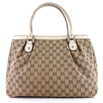 Gucci Sukey CS Canvas Zipped Pocket Tote Bag