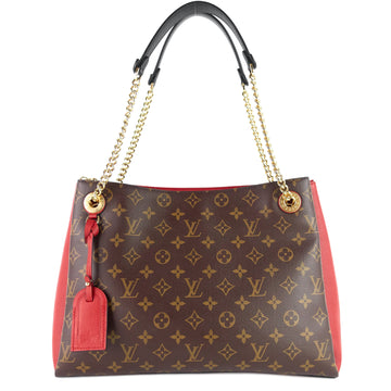 Louis Vuitto Surène MM Monogram Canvas and Calfskin Leather Tote Bag