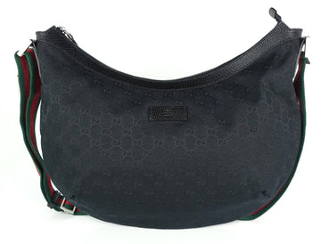 Gucci Monogram Canvas Web Strap Large Messenger Bag